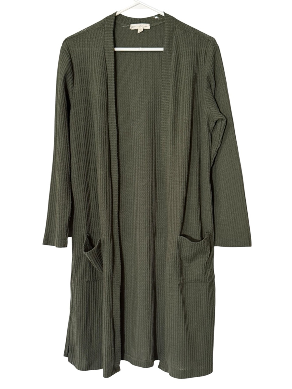Another Reason Knit Open Front Cardigan Sweater Duster Women Size Medium Pockets